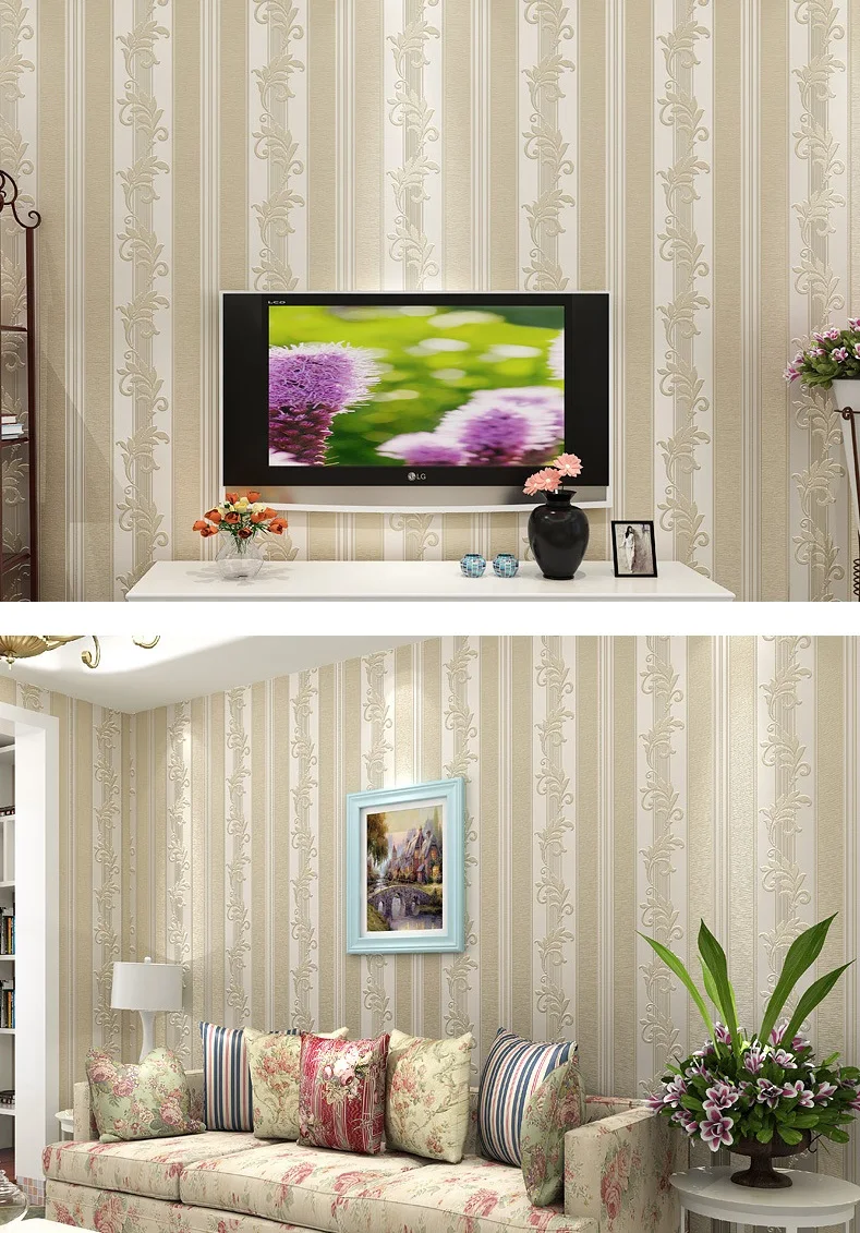 Luxury Victorian Damask 3D Wallpaper Roll Home Decor Living Room Bedroom Silver Floral Wall Paper