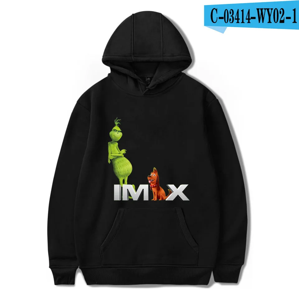 Новые толстовки с принтом из фильма The Grinch для мужчин/женщин, толстовки унисекс, спортивный костюм, повседневные пуловеры, уличная толстовка с капюшоном, лидер продаж, топы - Цвет: 2D