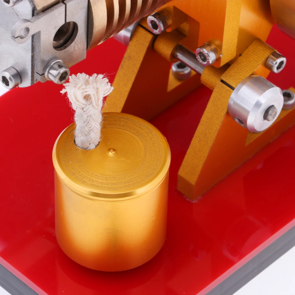 Hot Air Flame Licker Eater Flywheel Stirling Engine Motor Steam Power Generator Model Physical Experiment Collection Toy