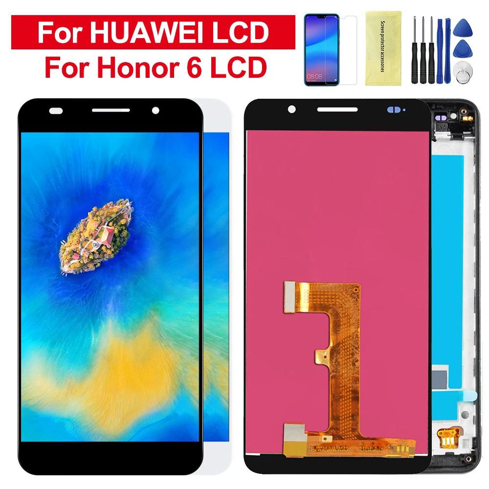 5 0 &quotдля Huawei Honor 6 H60 L02 L12 L04 ЖК дисплей с сенсорным экраном и дигитайзером в сборе