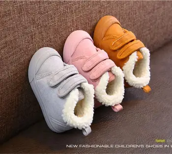 

2019 winter baby boy winter boots warm warm plush toddler boots casual high quality kids street shoes