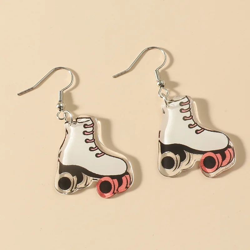 Pendant Drop Earrings Women Girls Creative Fun Cute Acrylic Leaf Fruit Violin Pendant Earrings Jewelry Gift dangle earrings drop earrings pendant earrings acrylic earrings fruit design earrings