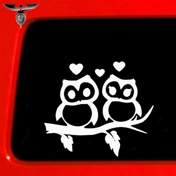 

EmpireYing 3 Size 8 Colors Lovely Romantic Couple In Love Owl Forest Birds Art Car Sticker Truck SUV Reflective Vinyl Decal Gift