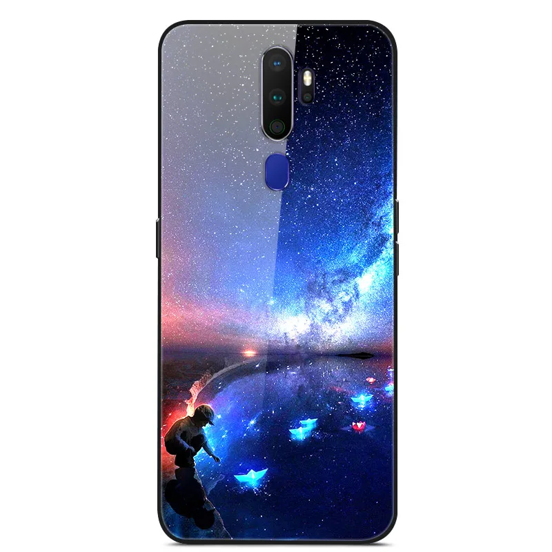 Для OPPO A9 чехол из закаленного стекла жесткий чехол для телефона для OPPO A9 A 9 A 5 TPU бампер чехол s для OPPO A5 A11X - Цвет: 34