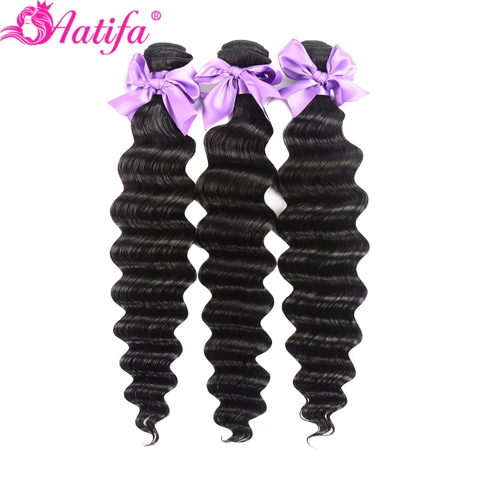 Peruvian Hair Bundles With Closure Loose Deep Wave Bundles With Closure Remy Hair 3/4 Bundles With Closure Aatifa Hair