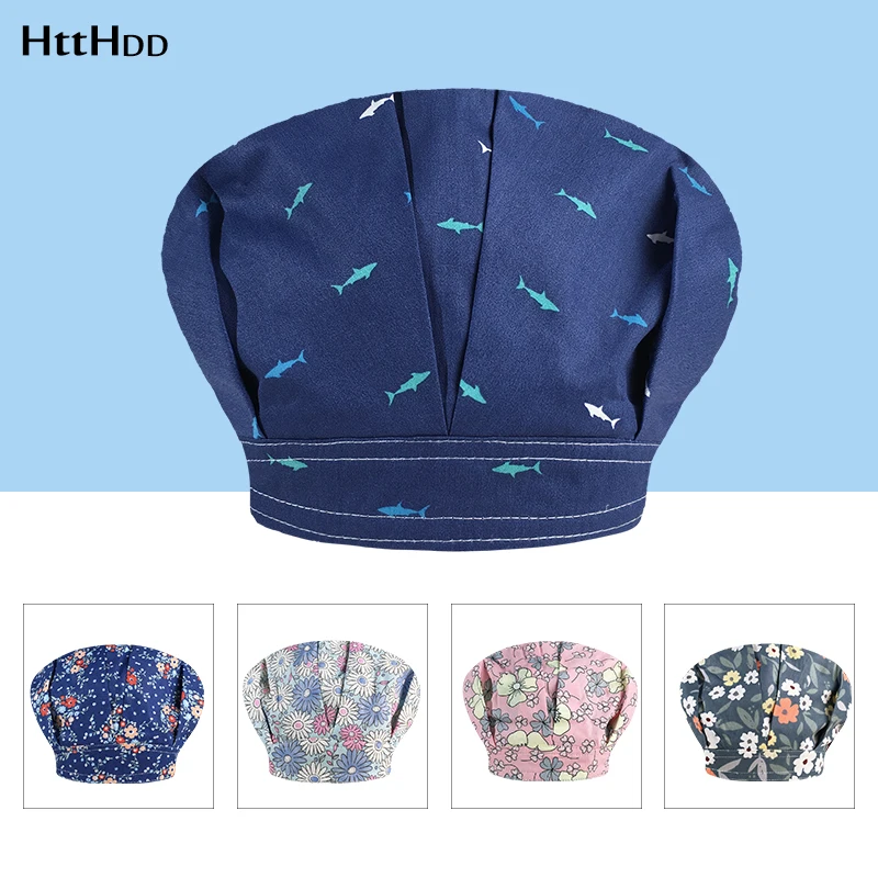 

2020 Multicolor print Fluffy hat adjustable Long hair Scrub cap Beautician nutritionist cap laboratory Pet shop scrub hats