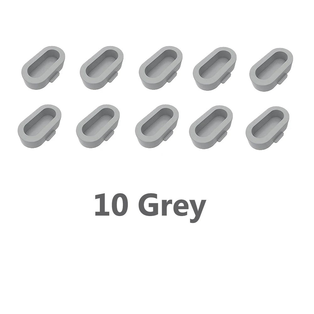 10pcs grey Силиконовые Анти пылезащитные вилки зарядное устройство браслет защита порта для Garmin Fenix 5/5S/5X/Instinct/Forerunner 935 аксессуары - Цвет: 10pcs grey