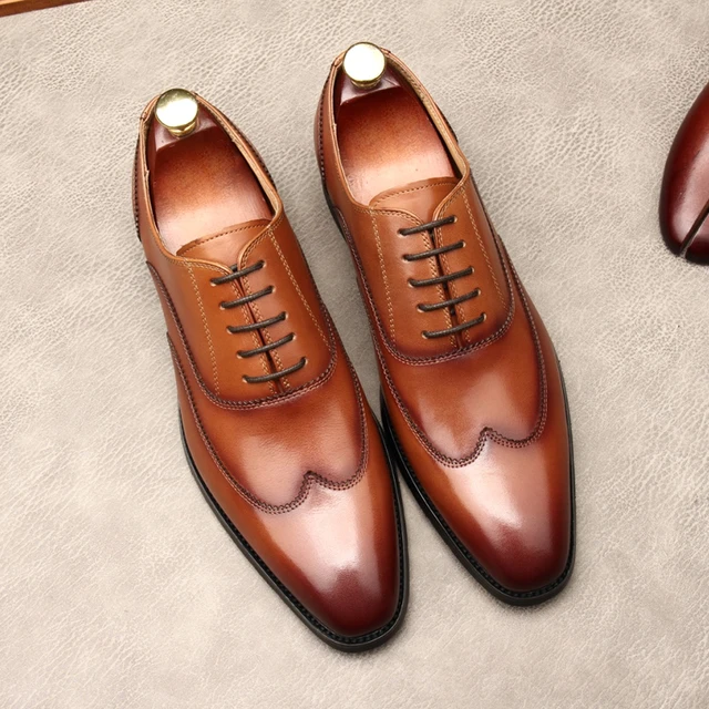Chaussures de mariage oxford en cuir véritable pour homme, couleur  noir/marron/café, grande taille, EUR45 - AliExpress