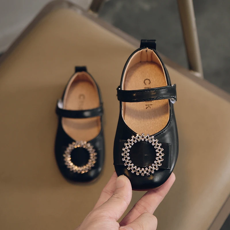 Туфли для девочек из искусственной кожи туфли принцессы малышей Мэри Джейн