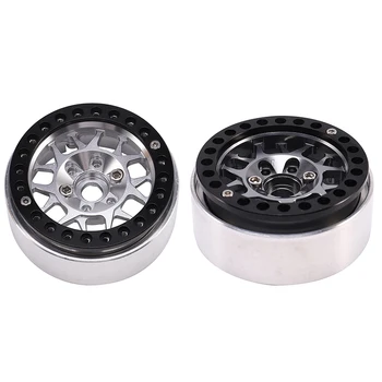 

1.9inch Beadlock Wheel Rims for SCX10 TRX4 D90 CC01 TF2 1/10 RC Crawler Titanium
