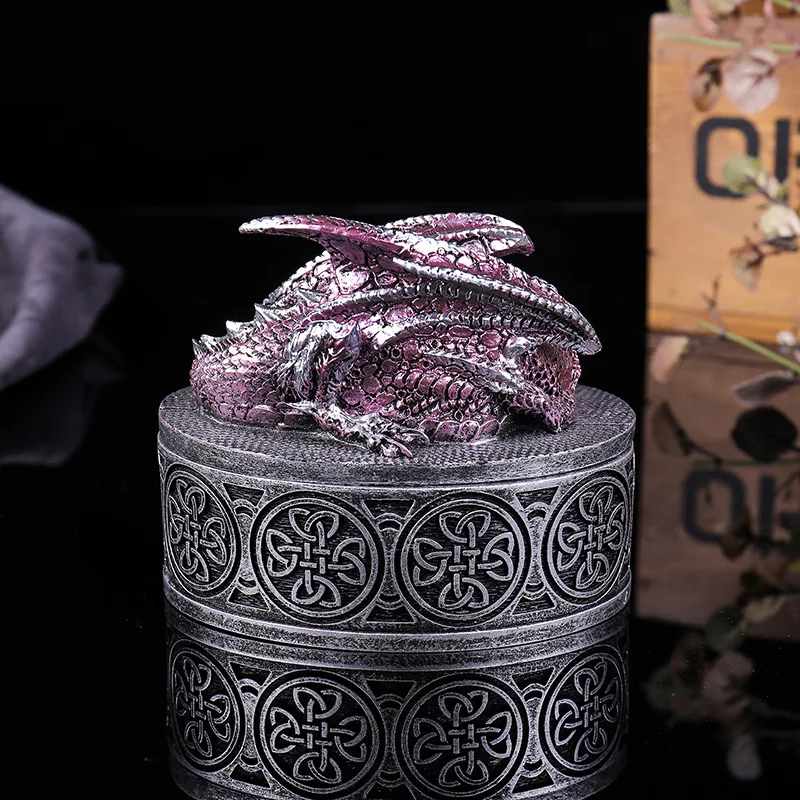 Retro Creative Dragon Resin Crafts Jewelry Box Gifts Jewelry Jewelry Ring Storage Home Decoration 3