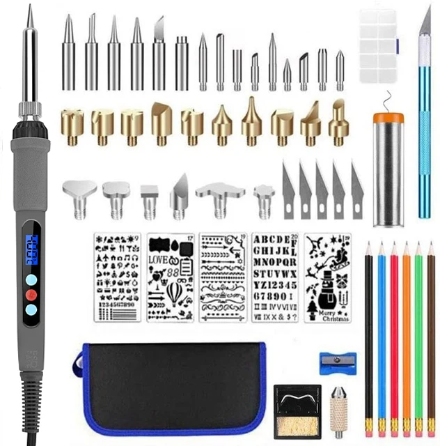 Adjustable Temperature Soldering Iron for Wood Leather Burning Kit DIY Art  Embossing Board Painting Carving Tool - Price history & Review, AliExpress  Seller - HGhomeartHand tools Store
