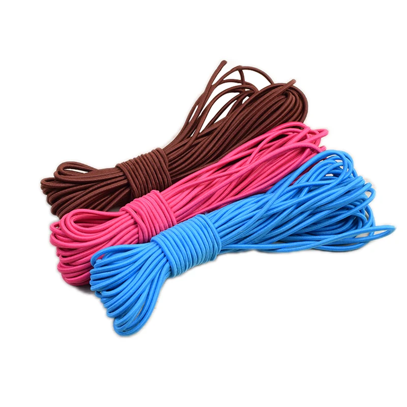 4mm colored round rubber band thick head flower elastic band head rope elastic wire rope drawstring