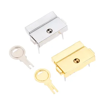 

1set Lock Key Toggle Latch Hasp Gold/Silver Zinc Alloy Buckle Clip Clasp Box Case Chest 33mm*25mm Furniture Hardware with screws