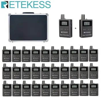 

RETEKESS TT105 Tour Guide System Wireless Voice Audio System Transmitter+30 Receivers+Charging case For Church Riding Training