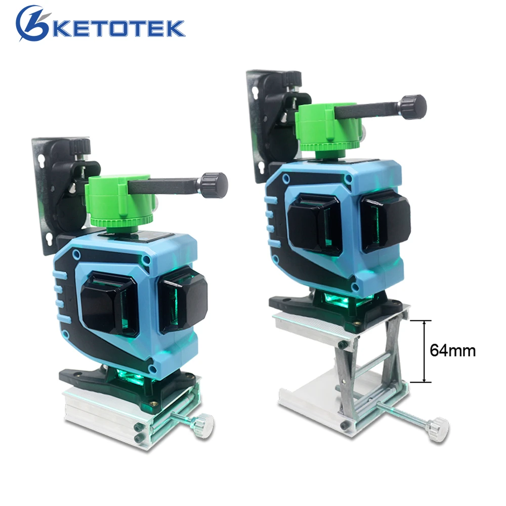 

Ketotek 12 Lines 3D Level Self-Leveling 360 Horizontal And Vertical Cross Super Powerful Green Laser Beam Line