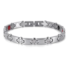 Rainso Модный женский медицинский терапевтический био энергетический 4 в 1 титановый браслет с кристаллами ручной цепи браслеты и браслеты ювелирные изделия