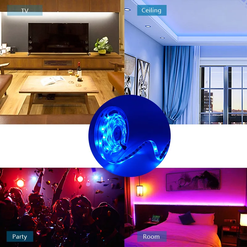 LED Strip DC12V RGB SMD 5050 2835 Ribbon LED Light Strip RGB Tape Flexible 5M 10M Diode Tape with WIFI Remote Backlight for TV (6)