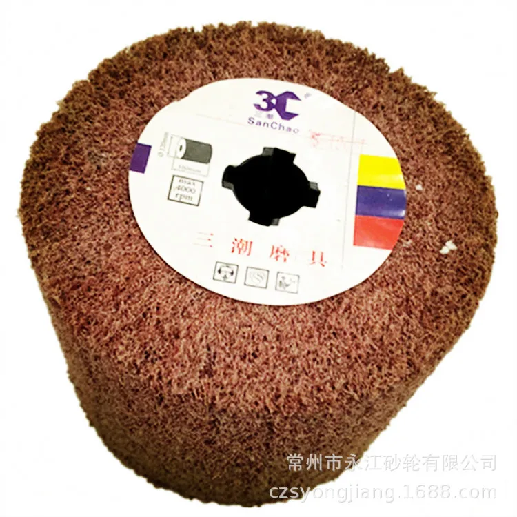 

Red Pulling Wheel Cross Rubber Core Polishing Wheel 120*100 Stainless Steel Pulling Wheel Nylon Brushed Only