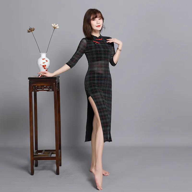 

Women China Classical Elements Dance Costumes Lady Hanfu Suits Oriental Dance Dress Cheongsam Long Dresses Girls Modern Clothing