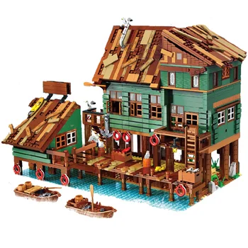 

IN STOCK 30102 Creative Street View Series Captain's Wharf Building Blocks Bricks Collection Diy Toys For Children