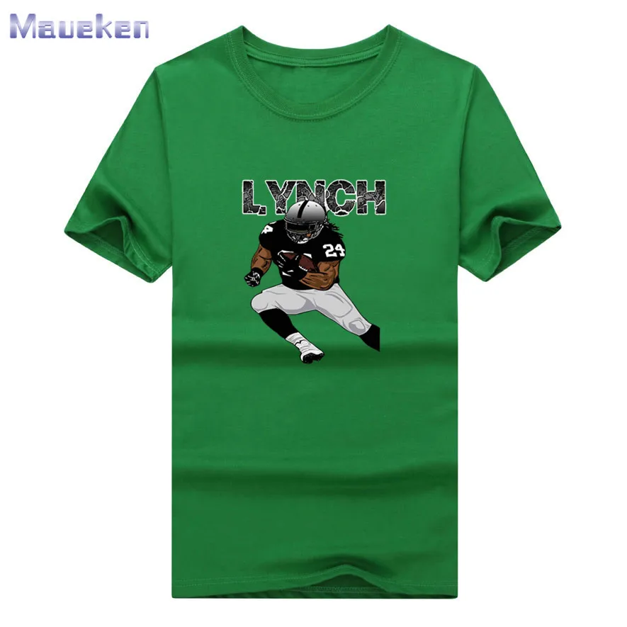 Marshawn Lynch#24 зверь индивидуальный дизайн футболка хлопок футболка для поклонников подарок 0905-2 - Цвет: 7