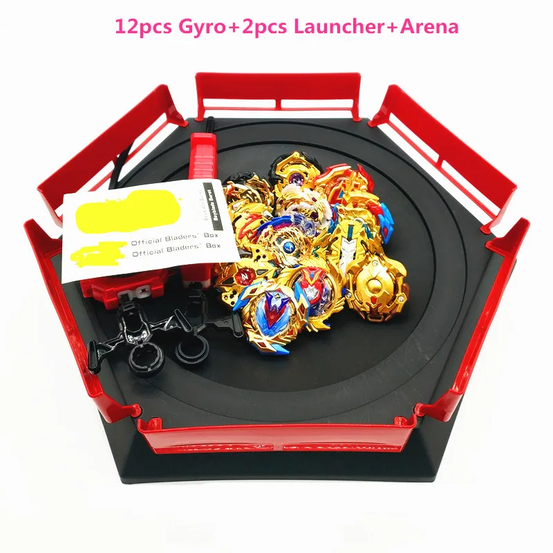 Arena12pcs-ABG Золотая серия все модели пусковых установок Beyblade Burst игрушки GT Arena коробка Bayblade Металл God Fafnir волчок Bey Blade лезвия игрушки - Цвет: Arena12pcs-ABG