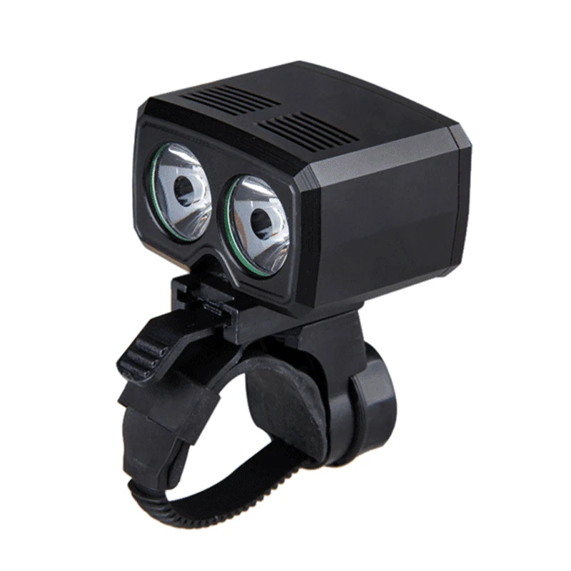 HOT-USB Rechargeable Bike Lamp 2x XM-L T6 Front Handlebar Bike Light Built-in Battery 5 Modes Headlight