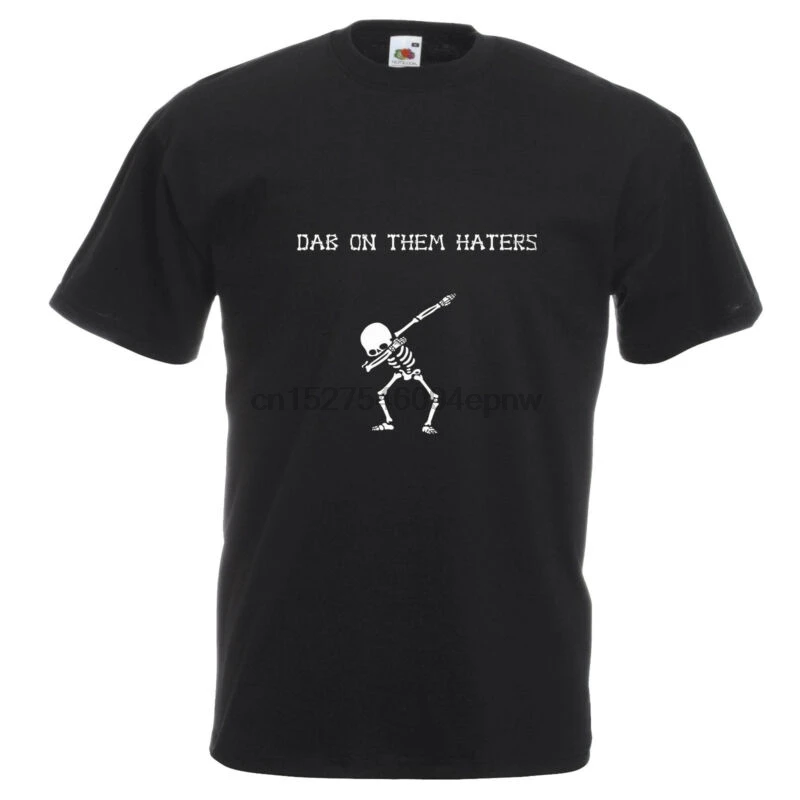 Забавная футболка с изображением скелета Dab on Them Haters Meme | Мужская одежда