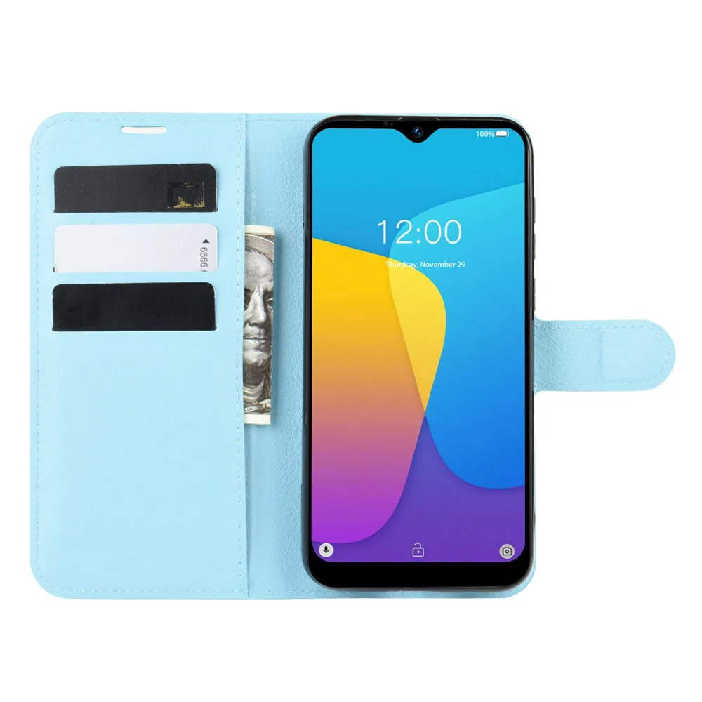 Для Doogee Y8C чехол Litchi роскошный флип-кошелек кожаный чехол для телефона Для Doogee X90 чехол-подставка Filp чехол для телефона 6,1 дюймов
