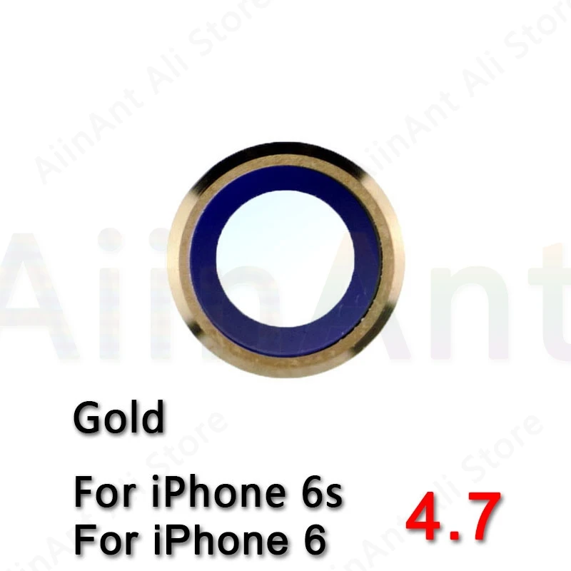 Оригинальное сапфировое стекло задняя камера Стекло кольцо для iPhone 6 6s плюс камера объектив кольцо Крышка Замена - Цвет: 6s Gold
