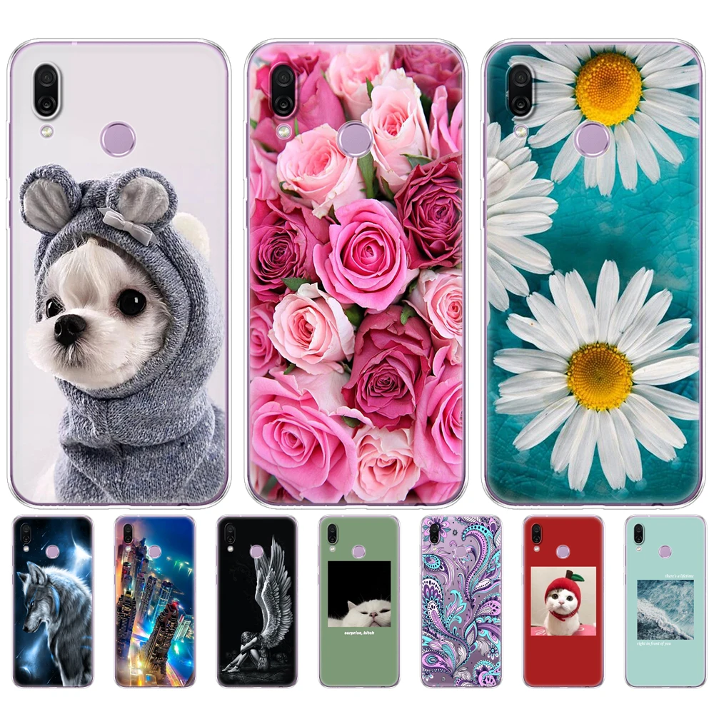 Силиконовый чехол для Huawei Honor Play мягкий накладка из ТПУ с рисунком 6 3 дюйма
