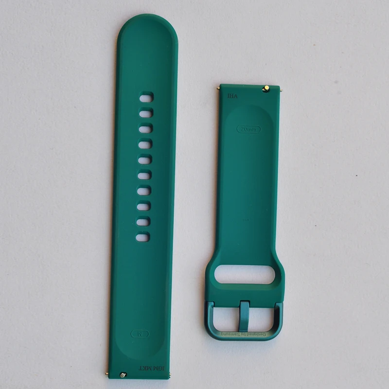 Silicone Green BINYEAE новые часы ремешок для samsung Active 2 R500 R820 R830 R825 R835 20 мм M код ремешок - Цвет: Silicone Green