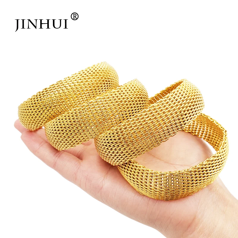 Jin Hui новинка 2019 модные ювелирные изделия из Дубаи золотые браслеты для женщин