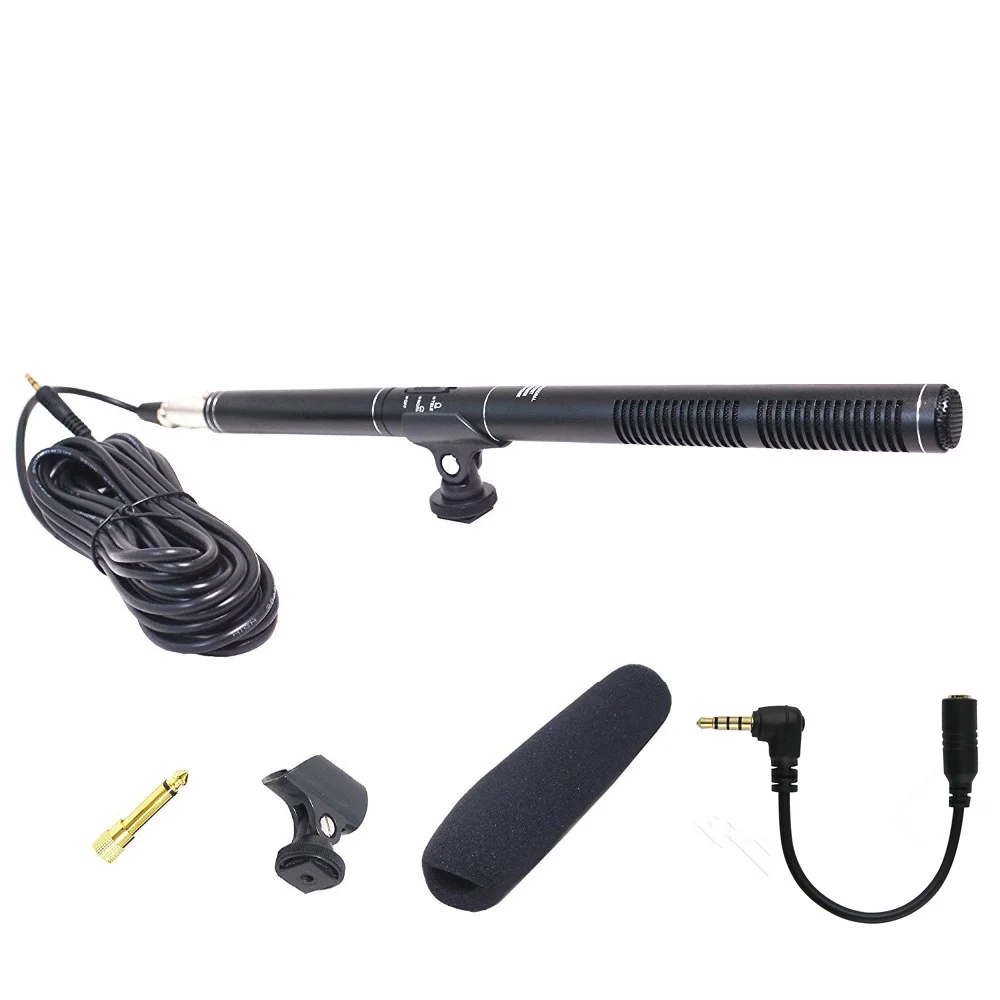 Condenser Interview Microphone Photography Mic for Video Camcorders Canon Nikon DSLR DV
