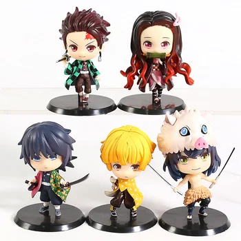 

Kimetsu No Yaiba Kamado Tanjirou Nezuko Zenitsu Agatsuma Hashibira Inosuke Tomioka Giyuu PVC Figure Collectible Toys