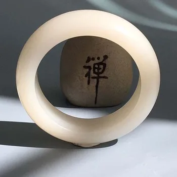 

Zheru Jewelry Hetian Jade White 54-62mm Bracelet Elegant Princess Jewelry Gift for Mom and Girlfriend