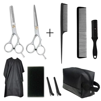 

Haircut set hair cutting comb haircut tool hair thinning to send pointed tail comb folding manual Hair Clipper Hairdress 9 tools