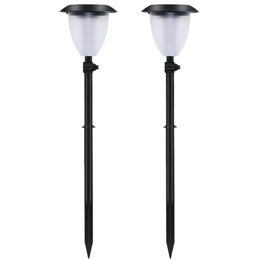 

2pcs Solar Energy Column Flame Lamp Plastic 99 LED Light Control Stigma Courtyard Fence Outdoor Pluggable Waterproof Lighting