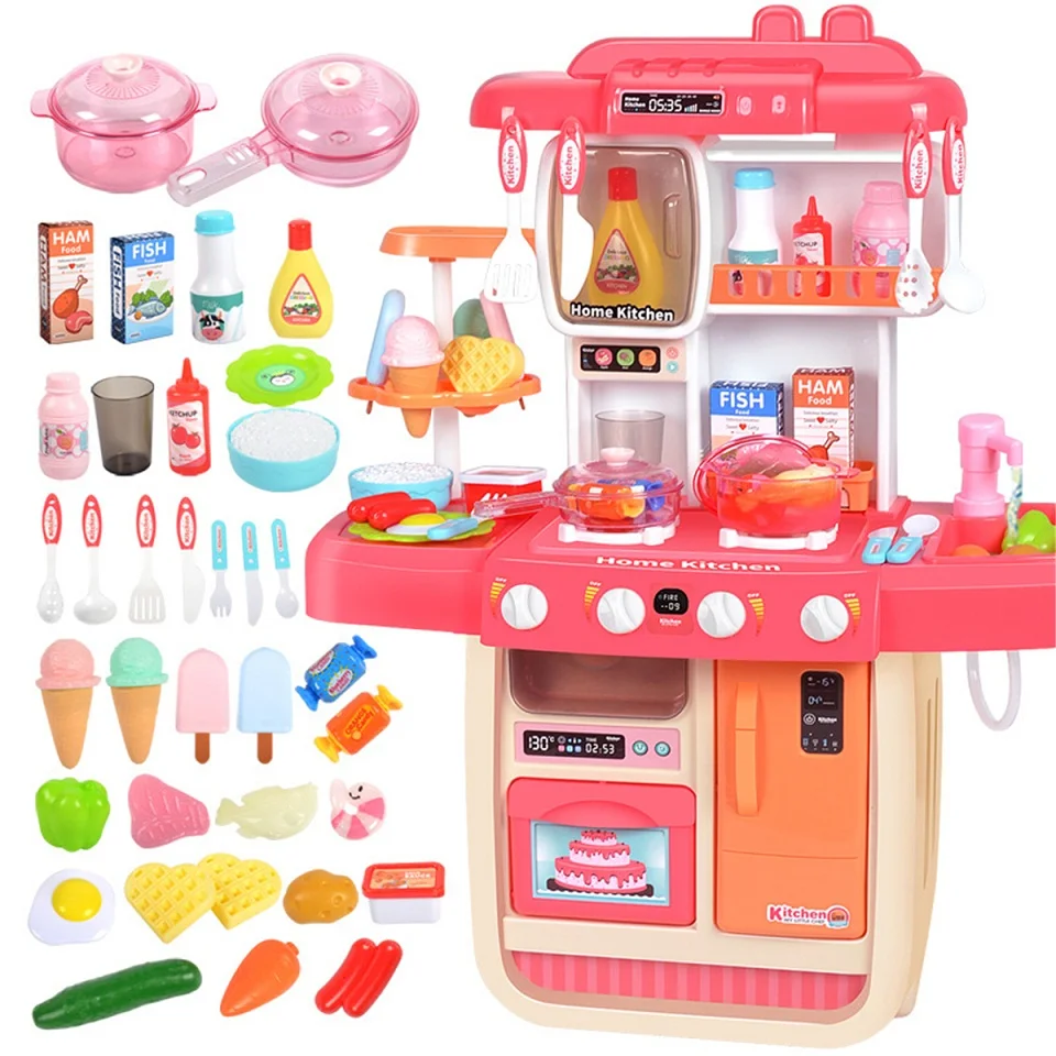 Cozinha Infan, классические ролевые игры, кухонные игрушки, имитирующие шеф-повара, светильник, кухонные наборы, Кук-девочка, подарок, игрушки, миниатюрная еда