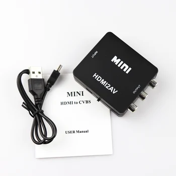 

HDMI to RCA AV Converter HDMI to AV adapter Android TV Smart Box Laptop Chromecast for 1080P 720P 480P NTSC/PAL HDMI2AV