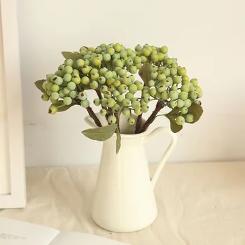 

Artificial Berry Bean Plant Simulation Bean Branch Home Office Fake Plastic Foam Plant