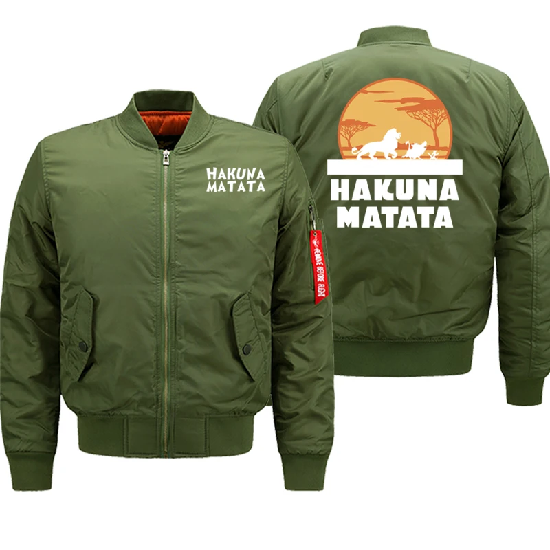 Осенне-зимняя Толстая куртка для мужчин HAKUNA MATATA мотоциклетные уличные мужские куртки-бомберы хип-хоп плюс размер 8XL военная куртка