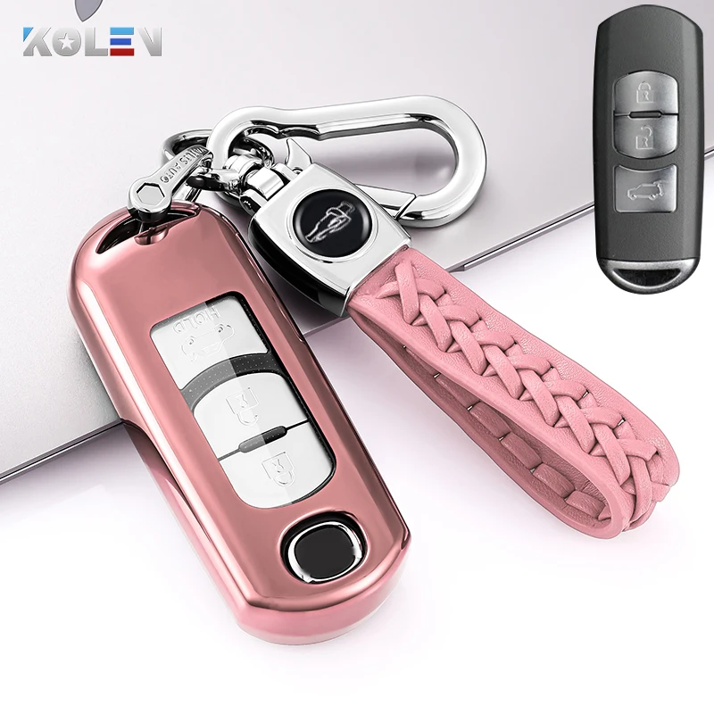 Coperture chiave a distanza del supporto della copertura di caso dell'automobile molle di TPU per Mazda 2 3 5 6 Atenza Axela Demio CX-3 CX-5 CX5 CX7 CX-9 accessori di Fob - Ha44521338cfa476f87b491cb6d5dd099p