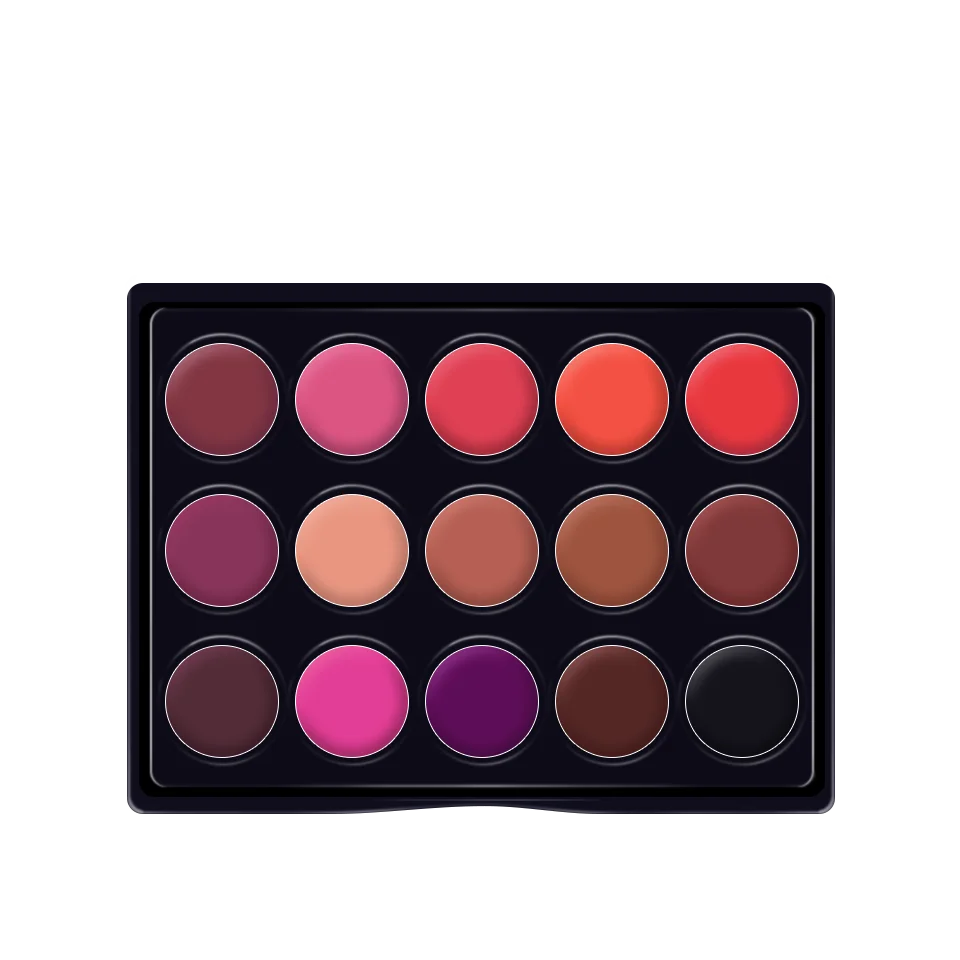 Lipgloss POPFEEL 15 цветов длительная Бархатная палитра блеска для губ матовая губная помада макияж набор кисть для губ антипригарная чашка Губная помада Косметика 50 г - Цвет: Lipgloss
