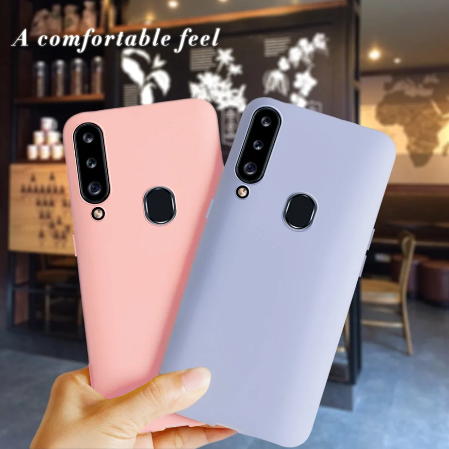 Чехол-накладка для Samsung Galaxy A20s/A20S/A20s/A20S силиконовый SM-A207F тонкий карамельных