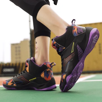 

RUIFF Basketball mandarin duck shoes Sports men's shoes fitness shoe sneakers Rubber Thick bottom shoes basketball sneakers