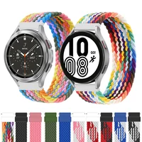Gevlochten Solo Loop Band Voor Samsung Galaxy Horloge 4/Classic/Actieve 2 Horlogeband 20Mm 22Mm Armband correa Amazfit Gts 2 Mini Strap