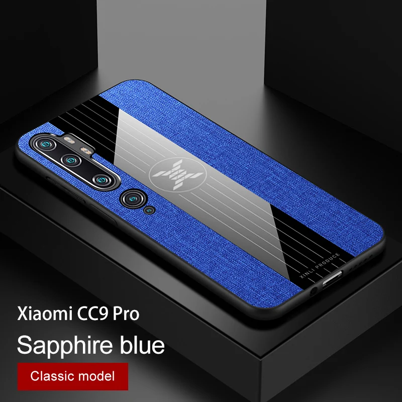 blue Xiaomi mi Note 10 Pro Чехол, Мягкий Силиконовый противоударный бампер для mi CC9 Pro, тканевая задняя крышка для Xiomi Xiao mi cc9e, чехол для телефона s - Цвет: blue