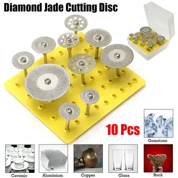 

10pcs Mini Circular Saw Blade Set Wood Cutting Disc Rotary Tool Accessories Diamond Grinding Bit Grinder Head